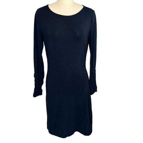 Diane Von Furstenburg Navy Knit Shift Dress | Size L - Picture 1 of 6